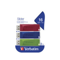 USB Memorija 16GB (3kom),  Verbatim USB2.0 Store'n'Go Slider 